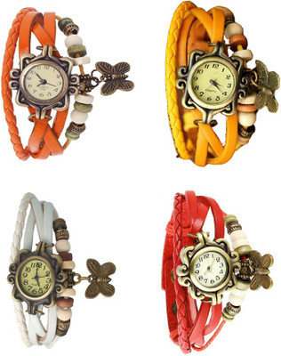 NS18 Vintage Butterfly Rakhi Combo of 4 Orange, White, Yellow And Red Watch - For Women
NS18 Vintage Butterfly Rakhi Combo of 4 Orange, White, Yellow And Red Watch - For Women
