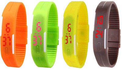Kissu Led Magnet Band Combo of 4 Orange, Green, Yellow And Brown Watch - For Men & Women
Kissu Led Magnet Band Combo of 4 Orange, Green, Yellow And Brown Watch - For Men & Women