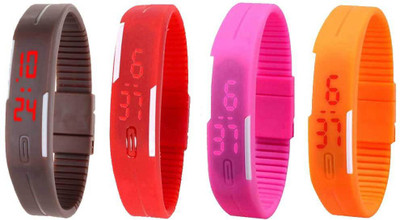 Kissu Led Magnet Band Combo of 4 Brown, Red, Pink And Orange Watch - For Men & Women
Kissu Led Magnet Band Combo of 4 Brown, Red, Pink And Orange Watch - For Men & Women
