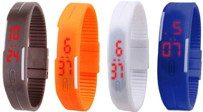 Kissu Led Magnet Band Combo of 4 Brown, Orange, White And Blue Watch - For Men & Women
Kissu Led Magnet Band Combo of 4 Brown, Orange, White And Blue Watch - For Men & Women