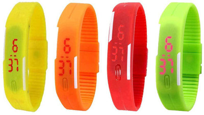 Kissu Led Magnet Band Combo of 4 Yellow, Orange, Red And Green Watch - For Men & Women
Kissu Led Magnet Band Combo of 4 Yellow, Orange, Red And Green Watch - For Men & Women
