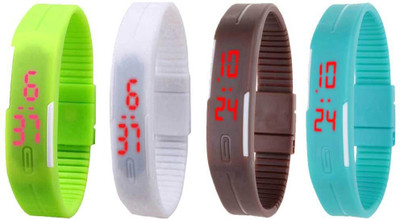 Kissu Led Magnet Band Combo of 4 Green, White, Brown And Sky Blue Watch - For Men & Women
Kissu Led Magnet Band Combo of 4 Green, White, Brown And Sky Blue Watch - For Men & Women