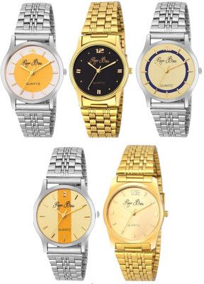 Pappi Boss - Pack of 5 - Designer Chain Watch - For Men