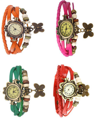 NS18 Vintage Butterfly Rakhi Combo of 4 Orange, Green, Pink And Red Watch - For Women
NS18 Vintage Butterfly Rakhi Combo of 4 Orange, Green, Pink And Red Watch - For Women