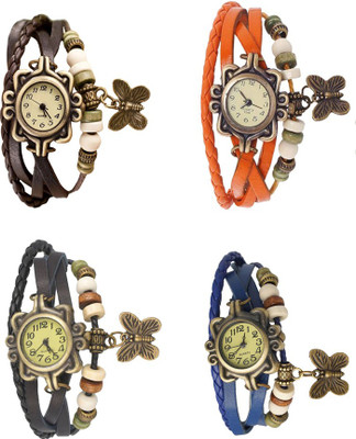 NS18 Vintage Butterfly Rakhi Combo of 4 Brown, Black, Orange And Blue Watch - For Women
NS18 Vintage Butterfly Rakhi Combo of 4 Brown, Black, Orange And Blue Watch - For Women