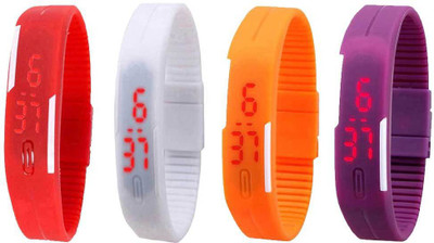Kissu Led Magnet Band Combo of 4 Red, White, Orange And Purple Watch - For Men & Women
Kissu Led Magnet Band Combo of 4 Red, White, Orange And Purple Watch - For Men & Women
