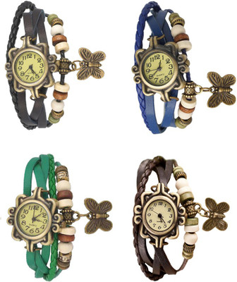 NS18 Vintage Butterfly Rakhi Combo of 4 Black, Green, Blue And Brown Watch - For Women
NS18 Vintage Butterfly Rakhi Combo of 4 Black, Green, Blue And Brown Watch - For Women