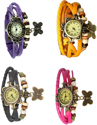 Kissu Vintage Rakhi Combo of 4 Purple, Black, Yellow And Pink Watch - For Women
Kissu Vintage Rakhi Combo of 4 Purple, Black, Yellow And Pink Watch - For Women