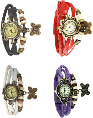 NS18 Vintage Butterfly Rakhi Combo of 4 Black, White, Red And Purple Watch - For Women
NS18 Vintage Butterfly Rakhi Combo of 4 Black, White, Red And Purple Watch - For Women