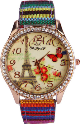 The Zoya Life TZL-FBEFLBUT-06 Fabric Strap Watch - For Women