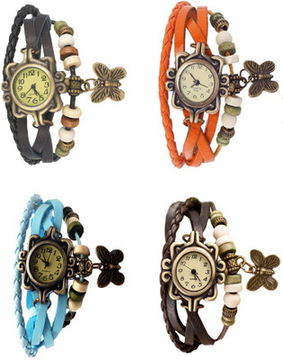 NS18 Vintage Butterfly Rakhi Combo of 4 Black, Sky Blue, Orange And Brown Watch - For Women
NS18 Vintage Butterfly Rakhi Combo of 4 Black, Sky Blue, Orange And Brown Watch - For Women