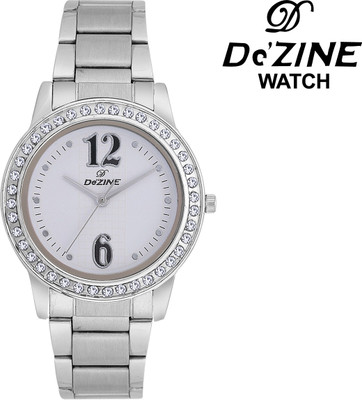 Dezine Ladies Crystal Studded -Lr801-Wht Watch - For Girls