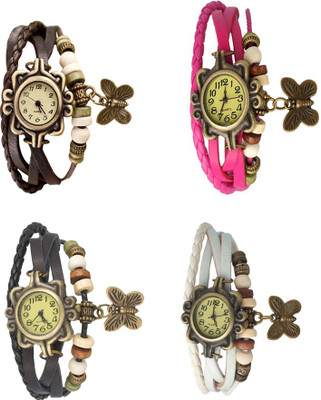 NS18 Vintage Butterfly Rakhi Combo of 4 Brown, Black, Pink And White Watch - For Women
NS18 Vintage Butterfly Rakhi Combo of 4 Brown, Black, Pink And White Watch - For Women