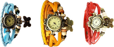NS18 Vintage Butterfly Rakhi Watch Combo of 3 Sky Blue, Yellow And Red Watch - For Women
NS18 Vintage Butterfly Rakhi Watch Combo of 3 Sky Blue, Yellow And Red Watch - For Women