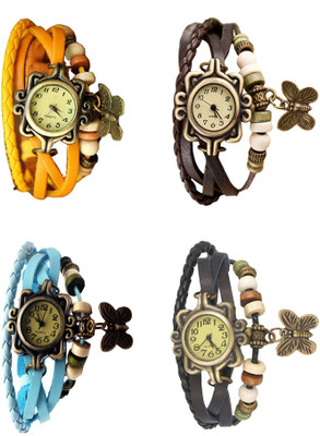 NS18 Vintage Butterfly Rakhi Combo of 4 Yellow, Sky Blue, Brown And Black Watch - For Women
NS18 Vintage Butterfly Rakhi Combo of 4 Yellow, Sky Blue, Brown And Black Watch - For Women