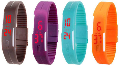 Kissu Led Magnet Band Combo of 4 Brown, Purple, Sky Blue And Orange Watch - For Men & Women
Kissu Led Magnet Band Combo of 4 Brown, Purple, Sky Blue And Orange Watch - For Men & Women