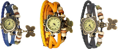 NS18 Vintage Butterfly Rakhi Watch Combo of 3 Blue, Yellow And Black Watch - For Women
NS18 Vintage Butterfly Rakhi Watch Combo of 3 Blue, Yellow And Black Watch - For Women