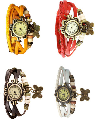 Kissu Vintage Rakhi Combo of 4 Yellow, Brown, Red And White Watch - For Women
Kissu Vintage Rakhi Combo of 4 Yellow, Brown, Red And White Watch - For Women