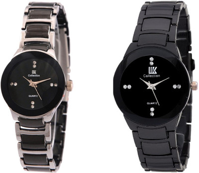 KNACK Silver-Black Watch - For Women