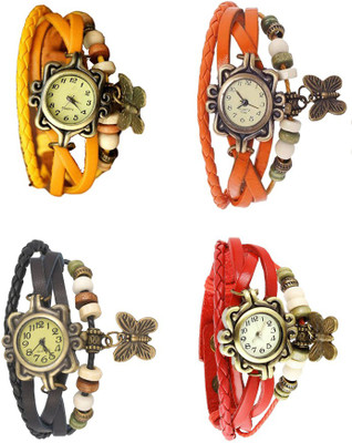 NS18 Vintage Butterfly Rakhi Combo of 4 Yellow, Black, Orange And Red Watch - For Women
NS18 Vintage Butterfly Rakhi Combo of 4 Yellow, Black, Orange And Red Watch - For Women