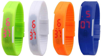 NS18 Silicone Led Magnet Band Combo of 4 Green, White, Orange And Blue Watch - For Boys & Girls
NS18 Silicone Led Magnet Band Combo of 4 Green, White, Orange And Blue Watch - For Boys & Girls