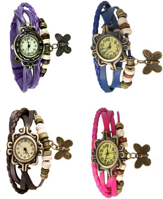 NS18 Vintage Butterfly Rakhi Combo of 4 Purple, Brown, Blue And Pink Watch - For Women
NS18 Vintage Butterfly Rakhi Combo of 4 Purple, Brown, Blue And Pink Watch - For Women