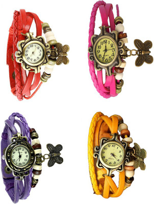 NS18 Vintage Butterfly Rakhi Combo of 4 Red, Purple, Pink And Yellow Watch - For Women
NS18 Vintage Butterfly Rakhi Combo of 4 Red, Purple, Pink And Yellow Watch - For Women