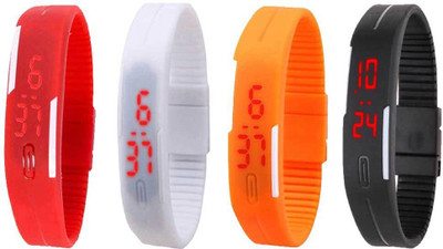 Kissu Led Magnet Band Combo of 4 Red, White, Orange And Black Watch - For Men & Women
Kissu Led Magnet Band Combo of 4 Red, White, Orange And Black Watch - For Men & Women