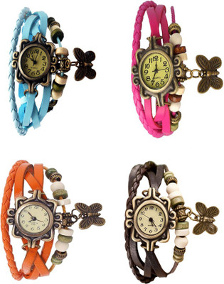 Kissu Vintage Rakhi Combo of 4 Sky Blue, Orange, Pink And Brown Watch - For Women
Kissu Vintage Rakhi Combo of 4 Sky Blue, Orange, Pink And Brown Watch - For Women