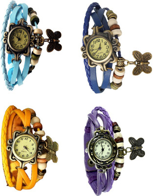 Kissu Vintage Rakhi Combo of 4 Sky Blue, Yellow, Blue And Purple Watch - For Women
Kissu Vintage Rakhi Combo of 4 Sky Blue, Yellow, Blue And Purple Watch - For Women