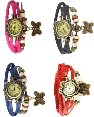 NS18 Vintage Butterfly Rakhi Combo of 4 Pink, Blue, Black And Red Watch - For Women
NS18 Vintage Butterfly Rakhi Combo of 4 Pink, Blue, Black And Red Watch - For Women