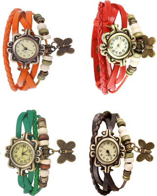 NS18 Vintage Butterfly Rakhi Combo of 4 Orange, Green, Red And Brown Watch - For Women
NS18 Vintage Butterfly Rakhi Combo of 4 Orange, Green, Red And Brown Watch - For Women