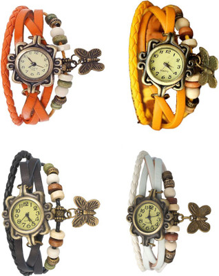 Kissu Vintage Rakhi Combo of 4 Orange, Black, Yellow And White Watch - For Women
Kissu Vintage Rakhi Combo of 4 Orange, Black, Yellow And White Watch - For Women
