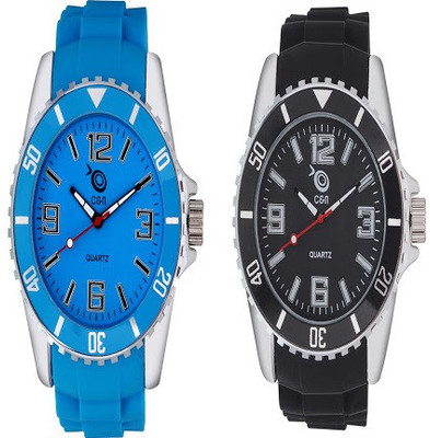 Chappin & Nellson Combo-CNP-10-M-Black&Blue Basic Watch - For Men & Women