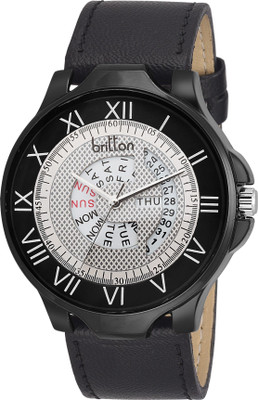 BRITTON BR-GR4816-WHT-BLK Day Date Watch - For Boys