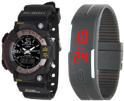 Rokcy Analog-Digital S-Shock Black Rubber Led Band Grey For Boys Watch - For Boys & Girls
Rokcy Analog-Digital S-Shock Black Rubber Led Band Grey For Boys Watch - For Boys & Girls