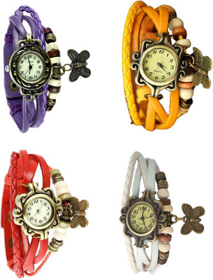 NS18 Vintage Butterfly Rakhi Combo of 4 Purple, Red, Yellow And White Watch - For Women
NS18 Vintage Butterfly Rakhi Combo of 4 Purple, Red, Yellow And White Watch - For Women