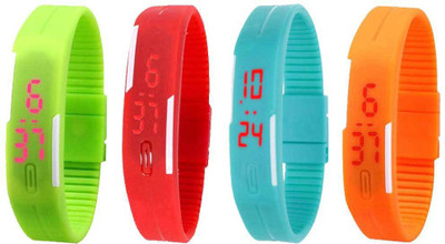 Kissu Led Magnet Band Combo of 4 Green, Red, Sky Blue And Orange Watch - For Men & Women
Kissu Led Magnet Band Combo of 4 Green, Red, Sky Blue And Orange Watch - For Men & Women