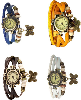Kissu Vintage Rakhi Combo of 4 Blue, Brown, Yellow And White Watch - For Women
Kissu Vintage Rakhi Combo of 4 Blue, Brown, Yellow And White Watch - For Women