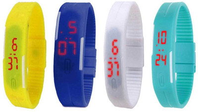 NS18 Silicone Led Magnet Band Watch Combo of 4 Yellow, Blue, White And Sky Blue Watch - For Couple
NS18 Silicone Led Magnet Band Watch Combo of 4 Yellow, Blue, White And Sky Blue Watch - For Couple
