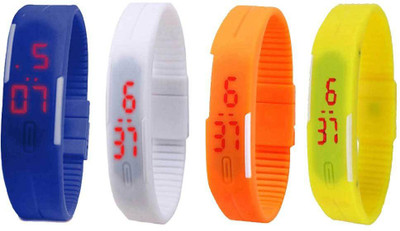 Kissu Led Magnet Band Combo of 4 Blue, White, Orange And Yellow Watch - For Men & Women
Kissu Led Magnet Band Combo of 4 Blue, White, Orange And Yellow Watch - For Men & Women