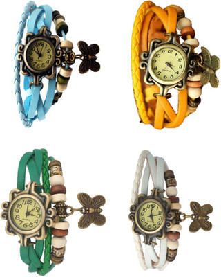 Kissu Vintage Rakhi Combo of 4 Sky Blue, Green, Yellow And White Watch - For Women
Kissu Vintage Rakhi Combo of 4 Sky Blue, Green, Yellow And White Watch - For Women