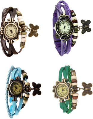Kissu Vintage Rakhi Combo of 4 Brown, Sky Blue, Purple And Green Watch - For Women
Kissu Vintage Rakhi Combo of 4 Brown, Sky Blue, Purple And Green Watch - For Women