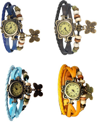NS18 Vintage Butterfly Rakhi Combo of 4 Blue, Sky Blue, Black And Yellow Watch - For Women
NS18 Vintage Butterfly Rakhi Combo of 4 Blue, Sky Blue, Black And Yellow Watch - For Women