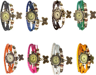 NS18 Vintage Butterfly Rakhi Combo of 8 White, Yellow, Black, Blue, Brown, Green, Pink And Orange Watch - For Women
NS18 Vintage Butterfly Rakhi Combo of 8 White, Yellow, Black, Blue, Brown, Green, Pink And Orange Watch - For Women