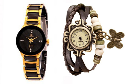 IIK Collection Gold-Brown Watch - For Women