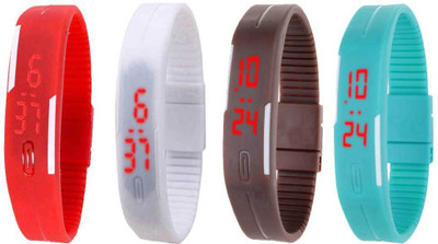 Kissu Led Magnet Band Combo of 4 Red, White, Brown And Sky Blue Watch - For Men & Women
Kissu Led Magnet Band Combo of 4 Red, White, Brown And Sky Blue Watch - For Men & Women