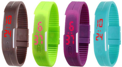 Kissu Led Magnet Band Combo of 4 Brown, Green, Purple And Sky Blue Watch - For Men & Women
Kissu Led Magnet Band Combo of 4 Brown, Green, Purple And Sky Blue Watch - For Men & Women