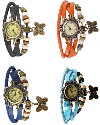 Kissu Vintage Rakhi Combo of 4 Black, Blue, Orange And Sky Blue Watch - For Women
Kissu Vintage Rakhi Combo of 4 Black, Blue, Orange And Sky Blue Watch - For Women