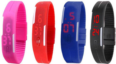 Kissu Led Magnet Band Combo of 4 Pink, Red, Blue And Black Watch - For Men & Women
Kissu Led Magnet Band Combo of 4 Pink, Red, Blue And Black Watch - For Men & Women